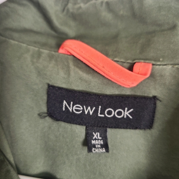 New Look Army Green Anorack Style Hoodie Jacket, Size XL - Picture 6 of 10